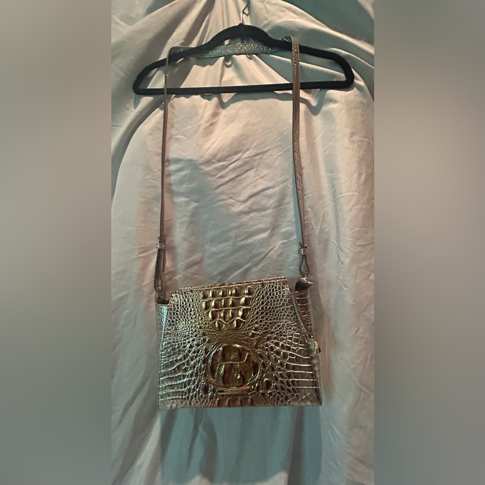 Brahmin Hillary crossbody leather purse in macchiato ombré